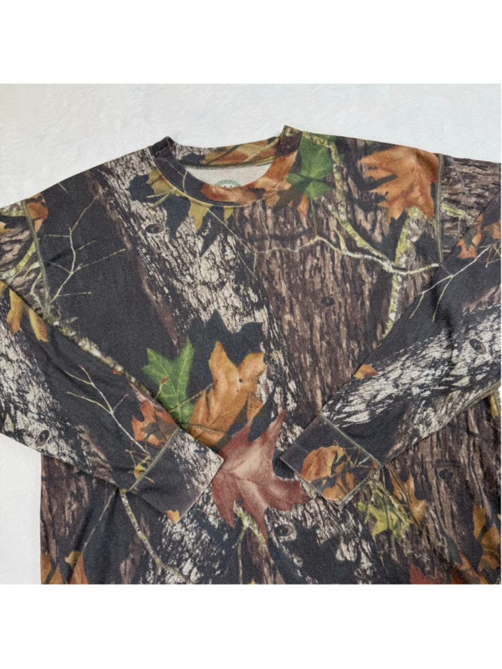 Men's Vintage Cabela's‎ Long Sleeve Tee XL Brown Camo Made In USA